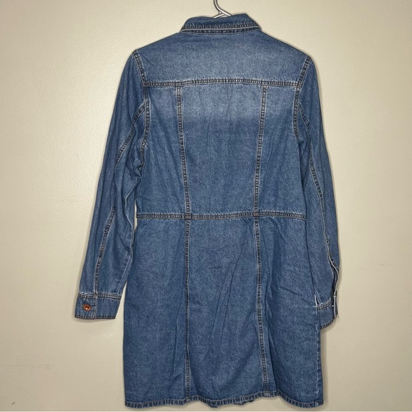 Frye Blue Jean Denim Mini Dress Size Large - Picture 6 of 6